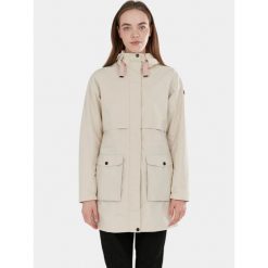 Płaszcz przeciwdeszczowy damski Fundango Zhuri. Brązowe płaszcze damskie FUNDANGO, s, bez wzorów, eleganckie, bez kołnierzyka, bez kaptura. Za 419.90 zł.