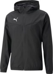 Kurtka męska Puma Kurtka męska Puma teamRISE All Weather Jacket czarna 657396 04 S. Czarne kurtki męskie Puma, m, bez wzorów, bez kaptura. Za 209.83 zł.