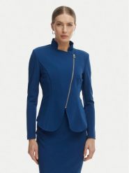 Rinascimento Marynarka CFC0127901003 Niebieski Slim Fit. Niebieskie marynarki i żakiety damskie Rinascimento, bez wzorów, z syntetyku, bez kołnierzyka, bez ramiączek. Za 579.99 zł.