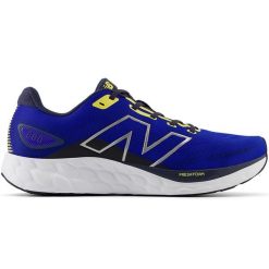 Buty męskie New Balance Fresh Foam 680 v8 M680RB8 – niebieskie. Niebieskie buty sportowe męskie New Balance, bez wzorów, z materiału, bez zapięcia, do biegania. Za 499.99 zł.