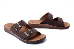 INBLU CM-34 043 ciemny brąz, klapki męskie. Brązowe klapki męskie Inblu, bez wzorów, bez zapięcia. Za 71.99 zł.