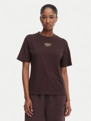 Reebok T-Shirt Nikolina RK25708CCW Brązowy ciemny Regular Fit. Brązowe t-shirty damskie Reebok, xs, bez wzorów, z bawełny, bez kołnierzyka, bez ramiączek. Za 79.99 zł.