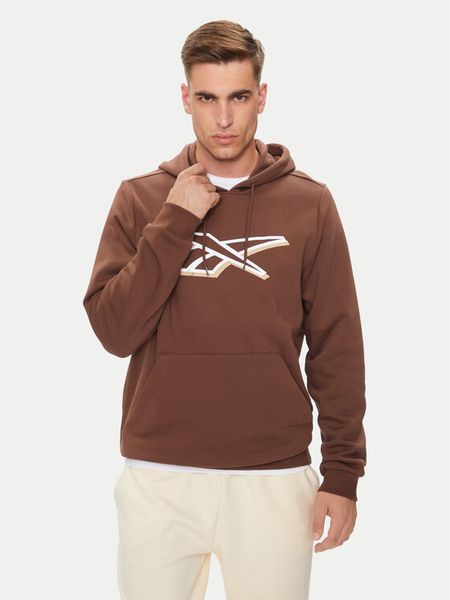 Reebok Bluza Vector 100202413 Brązowy Regular Fit. Brązowe bluzy męskie Reebok, m, bez wzorów, z bawełny, bez ramiączek, bez kaptura. Za 119.99 zł.