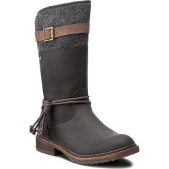 Kozaki RIEKER - 94778-00 Black Combination. Czarne kozaki damskie Rieker, bez wzorów, z materiału, przed kolano, bez obcasa, bez zapięcia. W wyprzedaży za 229.00 zł.