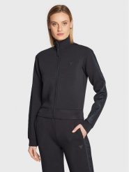 Guess Bluza New Allie Scuba V2YQ17 K7UW2 Czarny Regular Fit. Czarne bluzy damskie Guess, xl, z aplikacjami, z wiskozy, bez ramiączek, bez kaptura. Za 309.99 zł.