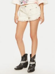 One Teaspoon Szorty jeansowe Retro Dukes 26801 Écru Regular Fit. Szorty damskie One Teaspoon, bez wzorów, z bawełny, retro. Za 289.99 zł.