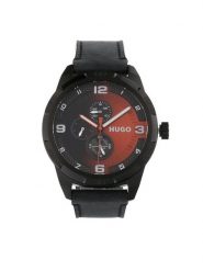 Hugo Zegarek Grip 1530275 Czarny. Czarne, analogowe zegarki męskie Hugo, bez wzorów. Za 809.99 zł.