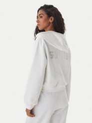Guess Bluza V6GQ15 K3093 Biały Regular Fit. Białe bluzy damskie Guess, m, z aplikacjami, z syntetyku, bez ramiączek, bez kaptura. Za 394.99 zł.