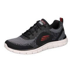 Buty sportowe Sneakersy męskie, Track - Leshur. Czarne buty sportowe męskie Skechers, bez wzorów, bez zapięcia, trekkingowe. Za 249.99 zł.