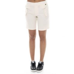 Szorty z bawełna z kieszenie na co dzień. Brązowe szorty damskie LEONE 1947 APPAREL, bez wzorów, z bawełny. W wyprzedaży za 136.83 zł.