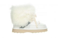 Śniegowce Emu Blurred Glossy Coconut 119180, Biały, Skóra naturalna - 38. Białe śniegowce damskie EMU, z gumy, bez zapięcia. W wyprzedaży za 539.10 zł.