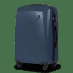 WALIZKA ŚREDNIA WINGS PLOVER 24" DARK BLUE. Niebieskie walizki damskie Wings, bez wzorów, z materiału, średnie. Za 129.90 zł.