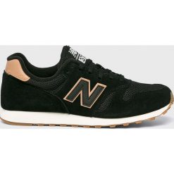 New Balance - Buty. Czarne buty sportowe męskie New Balance, bez wzorów, z gumy, bez zapięcia. W wyprzedaży za 229.90 zł.