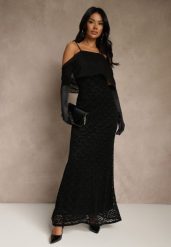 Czarna Sukienka o Asymetrycznym Kroju Ozdobiona Falbaną Owedia. Czarne sukienki damskie Renee, l, bez wzorów, z poliesteru, eleganckie, z asymetrycznym kołnierzem, bez ramiączek, asymetryczne. Za 189.99 zł.