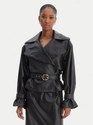 HUGO Kurtka skórzana Lanitte 50560068 Czarny Relaxed Fit. Czarne kurtki damskie Hugo, s, bez wzorów, ze skóry, bez kaptura. Za 2,199.00 zł.