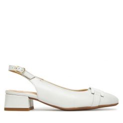 Sandały Ara. Białe sandały damskie Ara, bez wzorów, bez obcasa, na słupku, bez zapięcia. Za 479.99 zł.