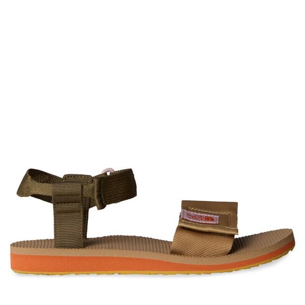 Sandały The North Face. Brązowe sandały damskie The North Face, bez wzorów, bez obcasa, na płaskiej podeszwie, bez zapięcia. Za 149.99 zł.