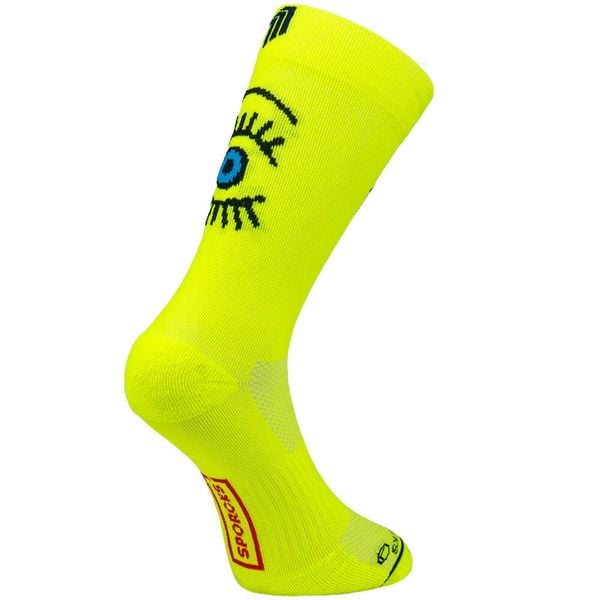 EYE YELLOW - SKARPETKI DO BIEGANIA. Żółte skarpetki damskie SPORCKS, bez wzorów, ze skóry. Za 132.50 zł.