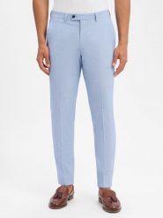 Finshley & Harding London spodnie garniturowe Mężczyźni niebieski, 98. Niebieskie garnitury męskie Finshley & Harding London, m, bez wzorów, z syntetyku, eleganckie. Za 349.95 zł.