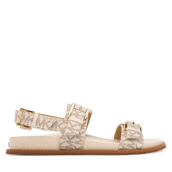 Sandały MICHAEL Michael Kors. Białe sandały damskie MICHAEL Michael Kors, bez wzorów, bez obcasa, na płaskiej podeszwie, bez zapięcia. Za 656.99 zł.