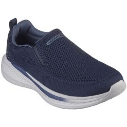 Buty sportowe męskie Skechers Slade Royce. Niebieskie buty sportowe męskie Skechers, bez wzorów, bez zapięcia, na fitness i siłownię. Za 490.00 zł.