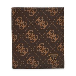 Portfel Guess. Brązowe portfele męskie Guess, z aplikacjami. Za 249.99 zł.