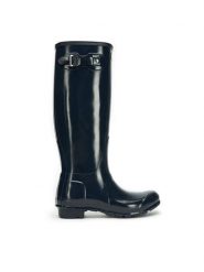 Hunter Kalosze WFT1000RGL Granatowy. Niebieskie kalosze damskie Hunter, bez wzorów, z kauczuku, bez zapięcia. Za 429.99 zł.