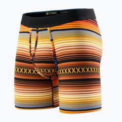Bokserki męskie Stance Curren Boxer Brief. Brązowe bokserki męskie Stance, bez wzorów. Za 99.99 zł.