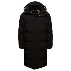 Długa kurtka z kapturem Superdry. Czarne kurtki męskie Superdry, na zimę, m, z aplikacjami, z elastanu, eleganckie, z kapturem. Za 869.70 zł.