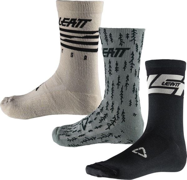 Skarpety rowerowe LEATT Socks MTB (3 pary). Czarne skarpetki damskie LEATT, bez wzorów. Za 237.15 zł.