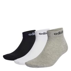 Niskie skarpety adidas Think Linear. Szare skarpetki damskie Adidas, bez wzorów, z materiału. Za 34.95 zł.