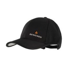 Czapka baseball CAP 3. Czarne czapki damskie Bergson, bez wzorów, z materiału, eleganckie. Za 59.00 zł.