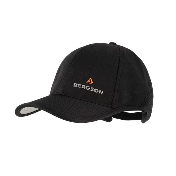 Czapka baseball CAP 3. Czarne czapki damskie Bergson, bez wzorów, z materiału, eleganckie. Za 59.00 zł.