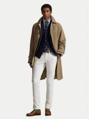 Polo Ralph Lauren Chinosy 710704176055 Biały Slim Fit. Białe eleganckie spodnie męskie Polo Ralph Lauren, bez wzorów, z bawełny. Za 749.99 zł.