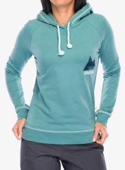 Bluza z kapturem damska Edelrid Tecu Hoody. Zielone bluzy damskie EDELRID, na lato, xs, bez wzorów, z bawełny, klasyczne, bez ramiączek, z kapturem. Za 262.89 zł.