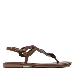 Sandały Jenny Fairy. Brązowe sandały damskie Jenny Fairy, bez wzorów, bez obcasa, na płaskiej podeszwie, bez zapięcia. Za 99.99 zł.