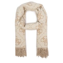 Szalik Guess. Brązowe szaliki damskie Guess, z aplikacjami. Za 234.99 zł.