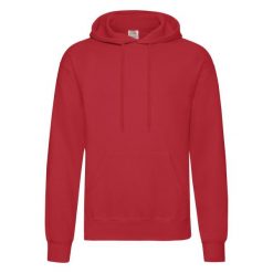 Męska Klasyczna Bluza Z Kapturem. Czerwone bluzy męskie fruit of the loom, l, bez wzorów, klasyczne, bez ramiączek, z kapturem. Za 80.99 zł.