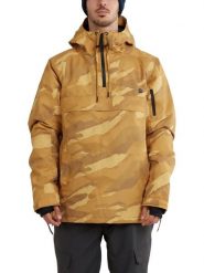 Kurtka narciarska męska Burnaby Anorak - brąz. Brązowe kurtki sportowe męskie FUNDANGO, m, bez wzorów, z poliesteru, bez kaptura, narciarskie. Za 349.00 zł.