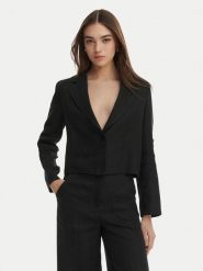 Marella Marynarka Papiro 2615041042 Czarny Regular Fit. Czarne marynarki i żakiety damskie Marella, bez wzorów, ze lnu, bez kołnierzyka, bez ramiączek. Za 779.99 zł.