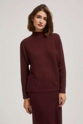 Sweter typu nietoperz z golfem. Swetry nierozpinane damskie MOODO, l, bez wzorów, z poliamidu, bez kołnierzyka, bez ramiączek. W wyprzedaży za 55.99 zł.