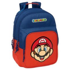 Plecak z podwójną przednią kieszenią Safta Super Mario Bros Mamma Mia. Czerwone plecaki damskie safta, bez wzorów. Za 403.50 zł.