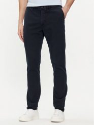Tommy Hilfiger Chinosy Bleecker MW0MW33910 Granatowy Slim Fit. Niebieskie eleganckie spodnie męskie Tommy Hilfiger, bez wzorów, z bawełny. Za 449.99 zł.