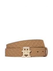 Tommy Hilfiger Pasek Damski Th Monogram 3.0 Mono AW0AW17354 Brązowy. Brązowe paski damskie Tommy Hilfiger, bez wzorów, ze skóry. Za 139.99 zł.