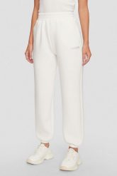 GUESS Dresowe damskie spodnie w kolorze ecru Cecilia Scuba, Rozmiar XS. Brązowe spodnie sportowe damskie Guess, z aplikacjami, z dresówki. W wyprzedaży za 230.99 zł.