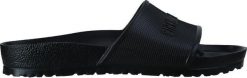 Birkenstock Klapki Birkenstock Barbados Eva Black 1015398. Czarne klapki damskie Birkenstock, bez wzorów, sportowe, bez obcasa, bez zapięcia. Za 204.99 zł.