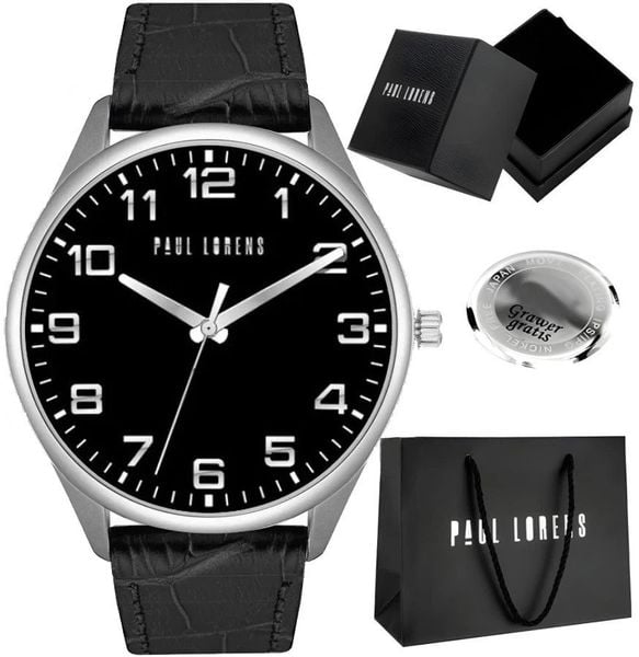 Zegarek męski Paul Lorens BANGIO-PROF Z GRAWEREM. Zegarki męskie Paul Lorens, bez wzorów. Za 164.80 zł.