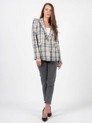 Patrizia Pepe Marynarka | 1S1157 A6G2 | Kobieta | Czarny, Biały, Brązowy. Białe marynarki i żakiety damskie Patrizia Pepe, bez wzorów, z elastanu, bez kołnierzyka, bez ramiączek. W wyprzedaży za 589.00 zł.