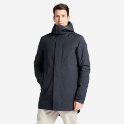 Ciepła parka żeglarska męska Tribord Sailing 300. Szare parki męskie TRIBORD, m, bez wzorów, z materiału, sportowe, bez kołnierzyka, bez kaptura. Za 399.99 zł.
