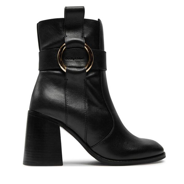 Botki See By Chloé. Czarne botki damskie See By Chloé, bez wzorów, bez obcasa, na słupku, bez zapięcia. Za 2,469.00 zł.